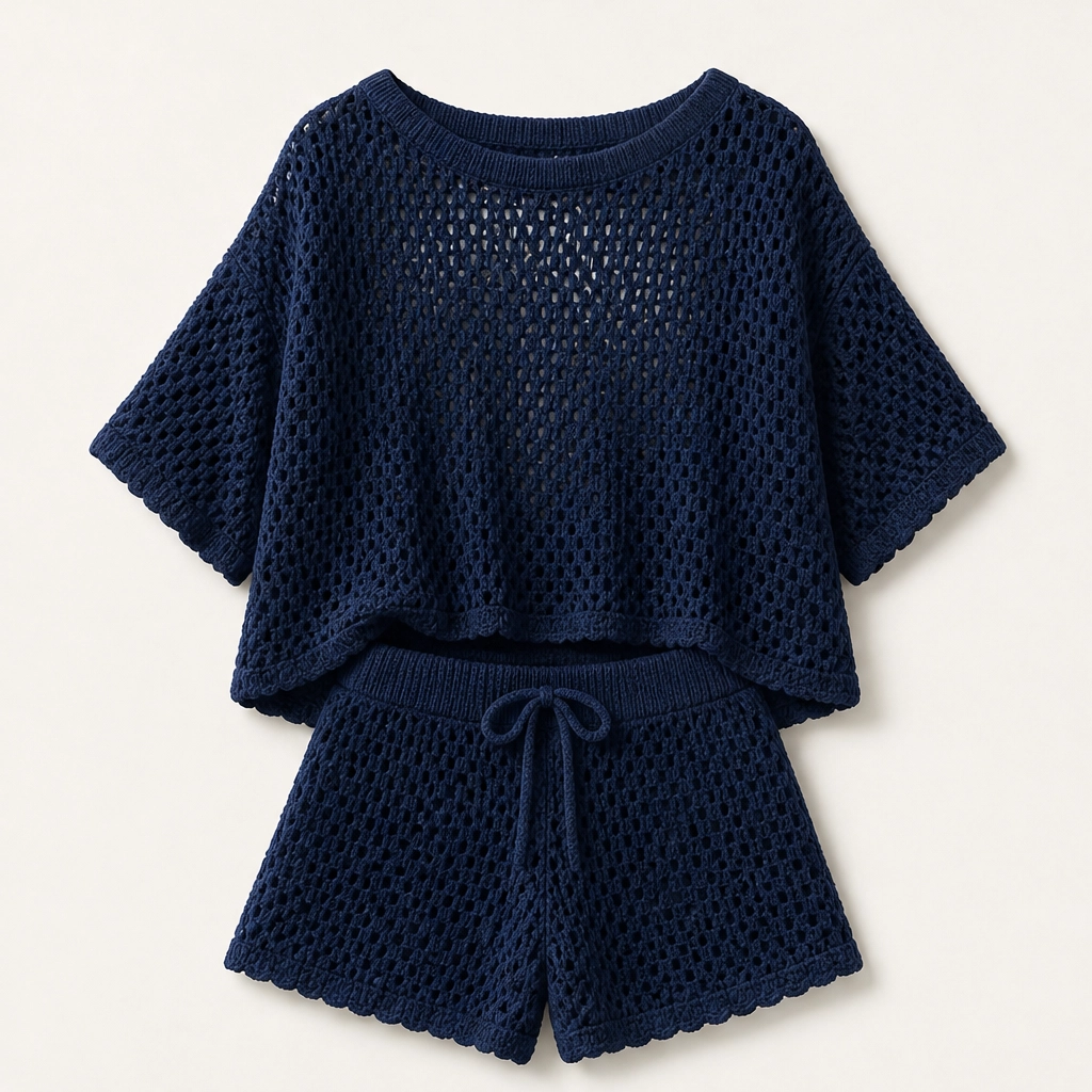 Solmara – Breezy Open-Knit Two-Piece Summer Set + 50% OFF