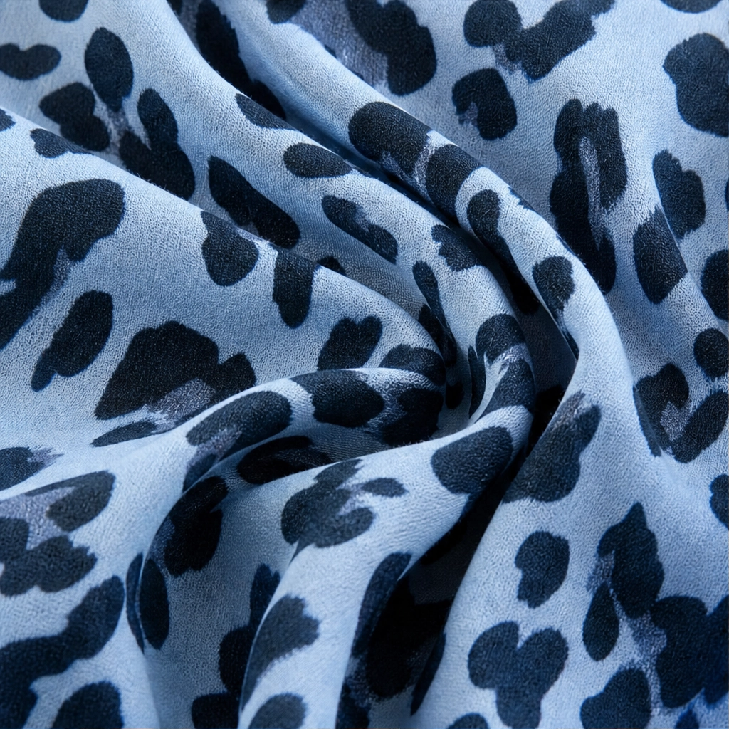 Rivena – Leopard-Print Batwing Top with Asymmetrical Hem + 50% OFF