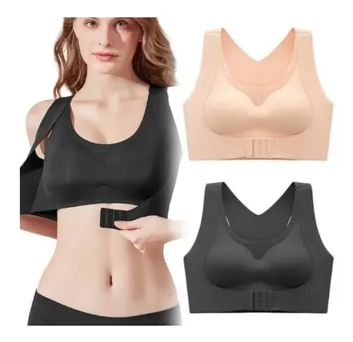 Arcelle – Front-Closure Cross-Back Wireless Posture Bra + 50% OFF