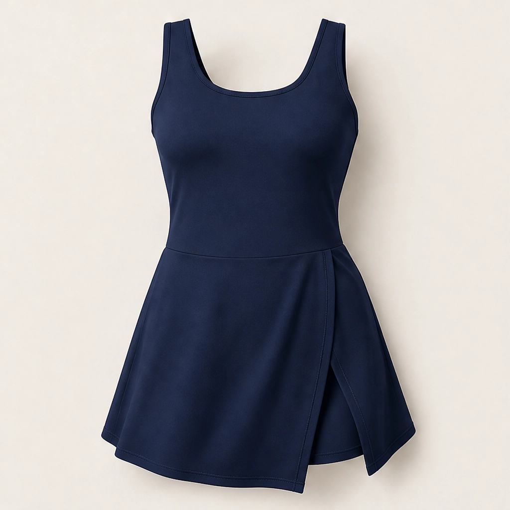 Solmara – Tummy Control Swim Dress with Built-In Shorts &amp; Pockets + 50% OFF