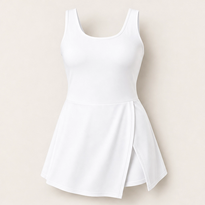 Solmara – Tummy Control Swim Dress with Built-In Shorts &amp; Pockets + 50% OFF
