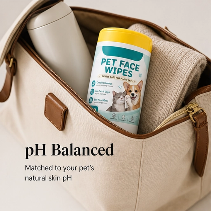 Whiskerly – Alcohol-Free Pet Face &amp; Tear Stain Wipes for Cats &amp; Dogs + 50% OFF