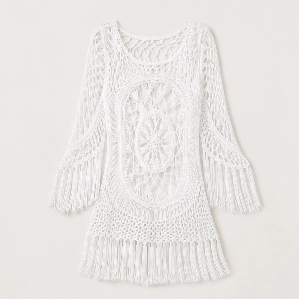 Marisole – Boho Crochet Tassel Beach Cover-Up + 50% OFF