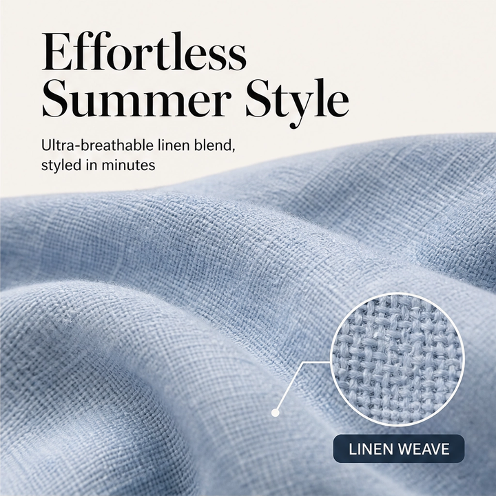 Duneport – Breathable Linen Blend Two-Piece Shirt &amp; Cargo Shorts Set + 50% OFF