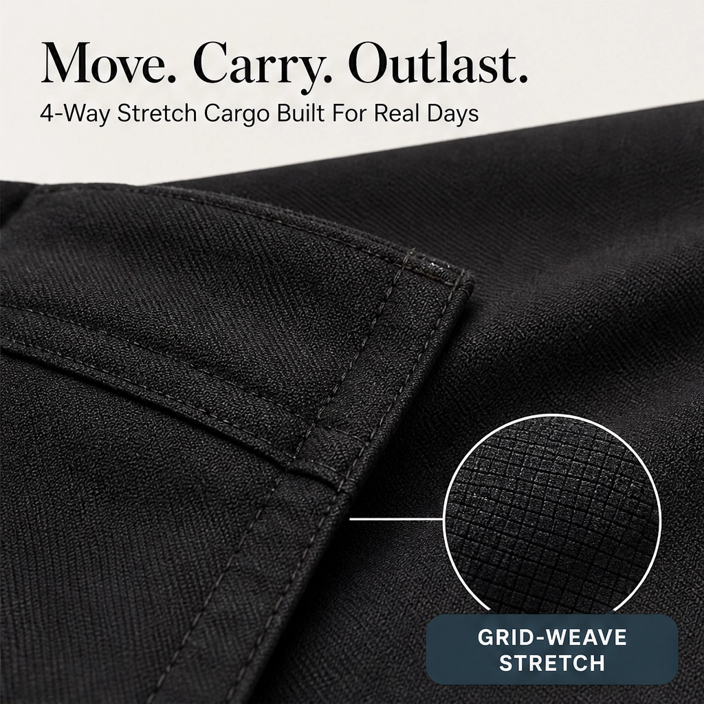 Ridgeline – High-Stretch 6-Pocket Cargo Joggers + 50% OFF
