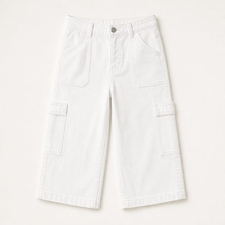 Marlowe – Barrel-Fit Cropped Denim Pants with Utility Pockets, Mid-Waist + 50% OFF