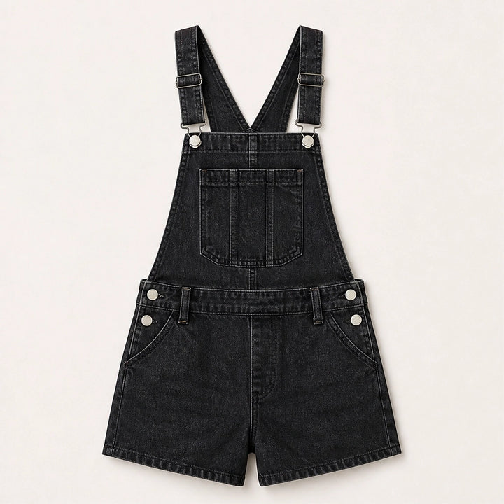 Indigobloom – Soft Stretch Denim Short Overalls with Adjustable Straps + 50% OFF