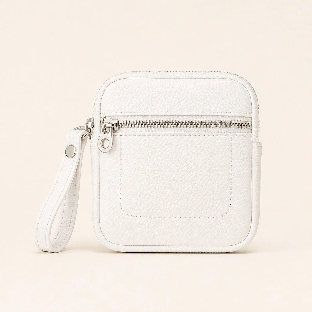 Pebblewick – Genuine Leather Mini Wallet with Double Zip &amp; Keyring + 50% OFF