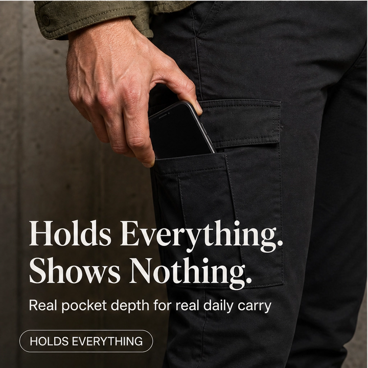 Ridgeline – High-Stretch 6-Pocket Cargo Joggers + 50% OFF