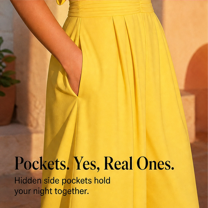 Ruchelle – Deep V-Neck Ruched-Waist Wide-Leg Jumpsuit + 50% OFF