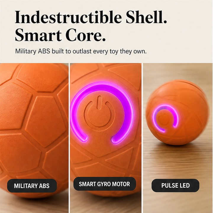 Frisk – Self-Moving Chase Ball for Small Dogs &amp; Puppies, USB-C Rechargeable LED Pet Toy + 50% OFF
