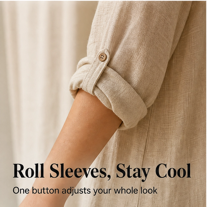 Marisol – Breathable Cotton Linen High-Low Tunic &amp; Wide-Leg Pants Set + 50% OFF