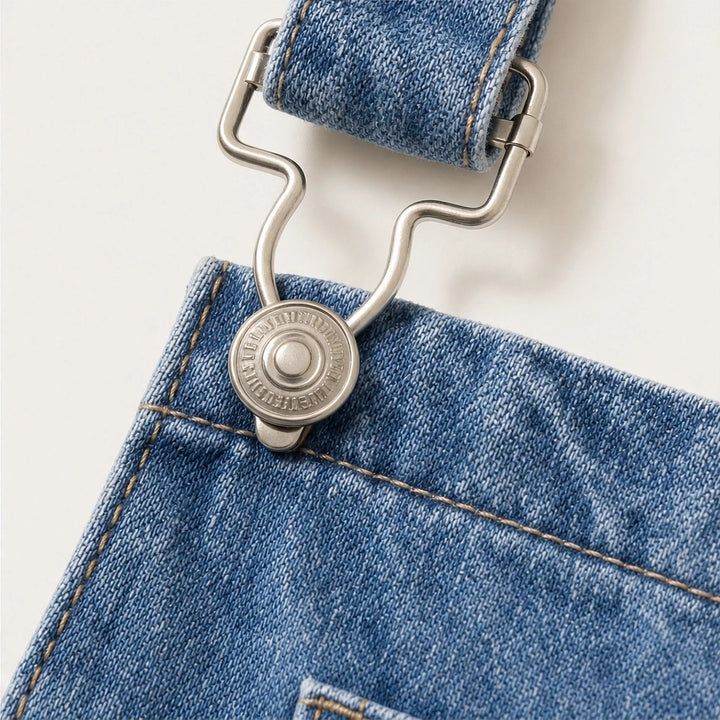 Indigobloom – Soft Stretch Denim Short Overalls with Adjustable Straps + 50% OFF