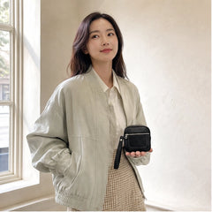 Pebblewick – Genuine Leather Mini Wallet with Double Zip & Keyring + 50% OFF