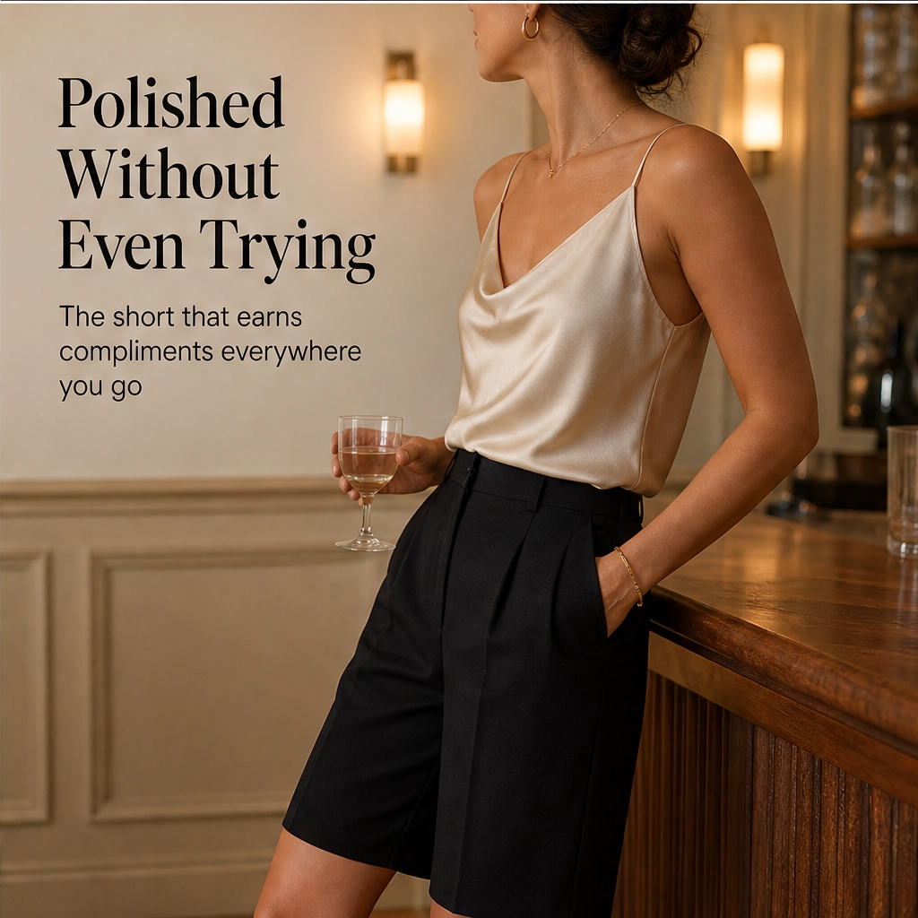 Soline – High-Waist Pleated Tailored Bermuda Shorts + 50% OFF