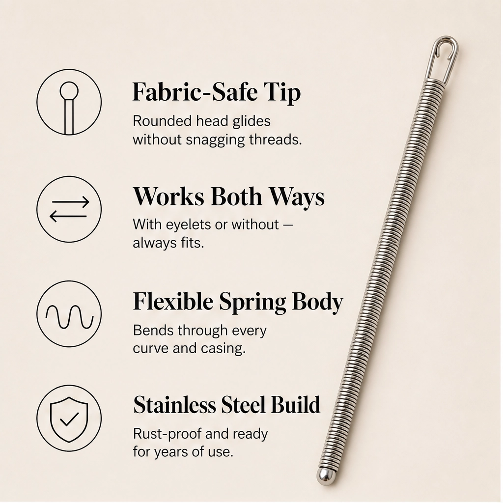 Loopwright – Flexible Spring Drawstring Threader Tool + 50% OFF