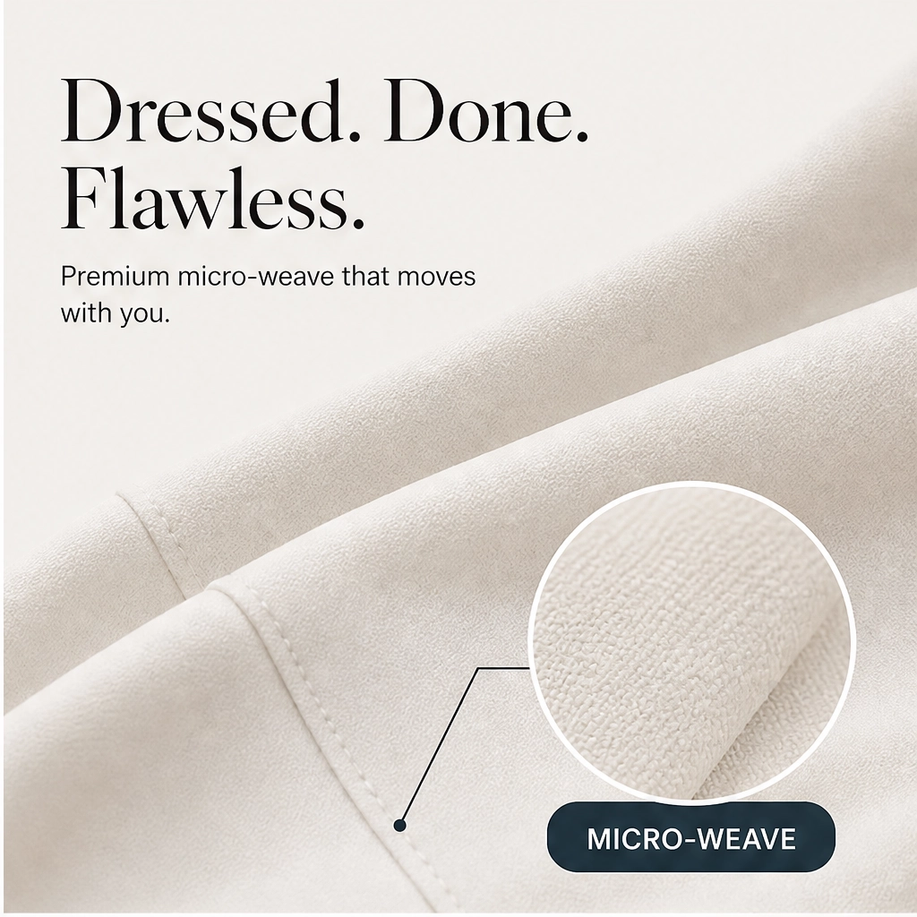 Drapelle – Breathable Tailored Two-Piece Set with Wide-Leg Pants + 50% OFF