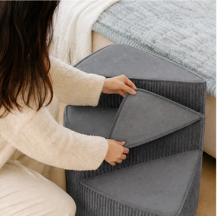 Pawcrest – Joint-Friendly Spiral Pet Stairs with Washable Corduroy Cover + 50% OFF