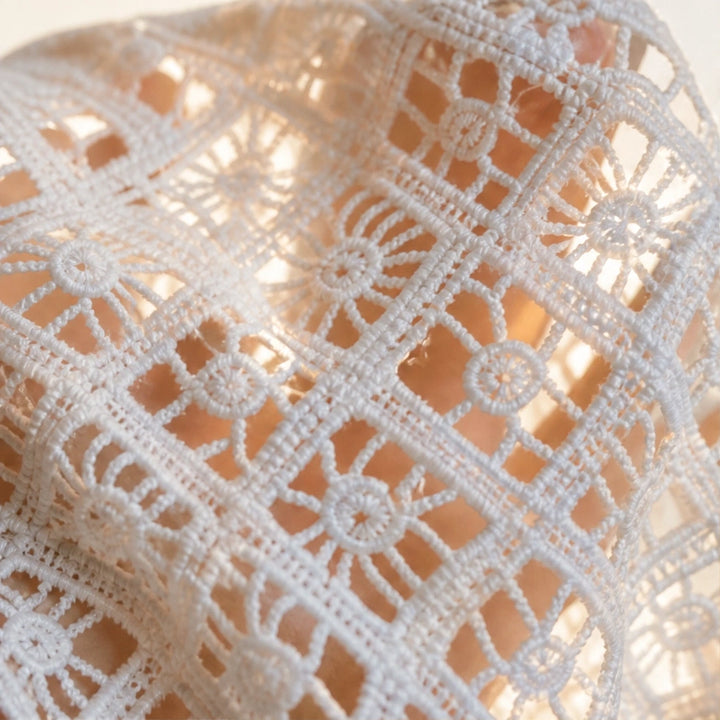 Solmara – Square Neck Smocked Lace Mini Dress + 50% OFF