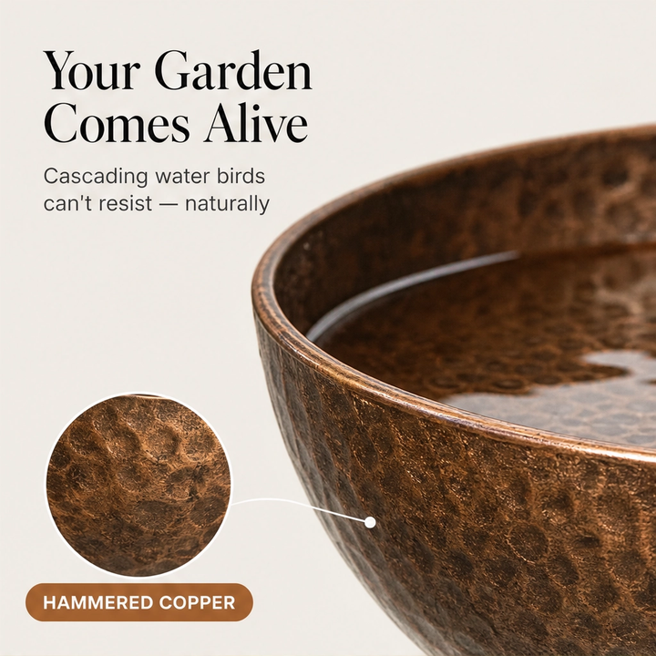 Brimhollow – Rain-Fed 3-Tier Cascading Metal Bird Bath Garden Stake + 50% OFF
