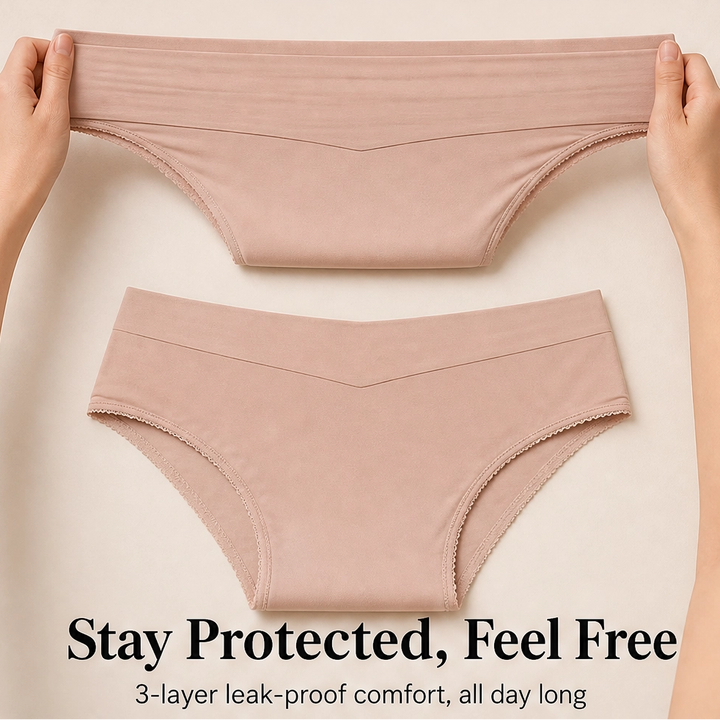 Poiselle – High-Waist Leak-Proof Panties with 3-Layer Absorbent Protection + 1+1 FREE