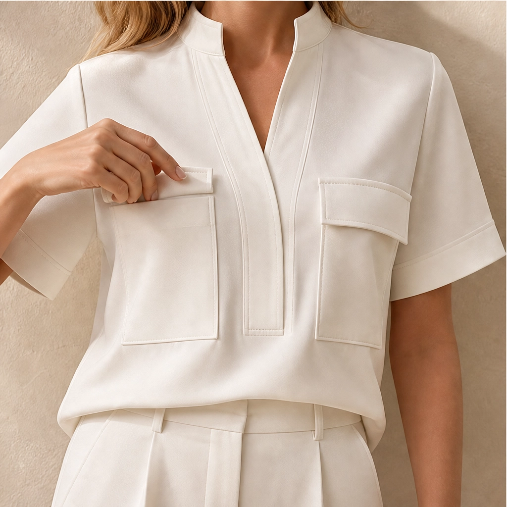 Drapelle – Breathable Tailored Two-Piece Set with Wide-Leg Pants + 50% OFF