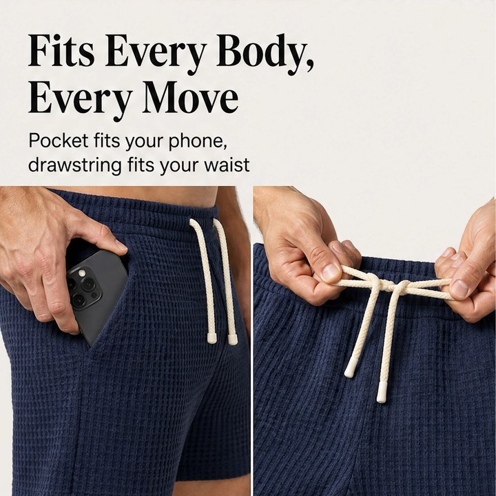 Weft – Waffle Knit Sleeveless Tank &amp; Shorts Set for Men + 50% OFF