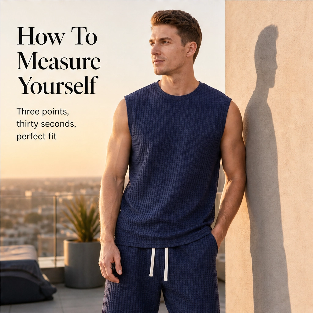 Weft – Waffle Knit Sleeveless Tank &amp; Shorts Set for Men + 50% OFF