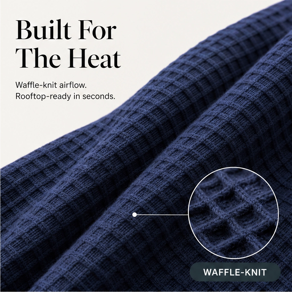 Weft – Waffle Knit Sleeveless Tank &amp; Shorts Set for Men + 50% OFF