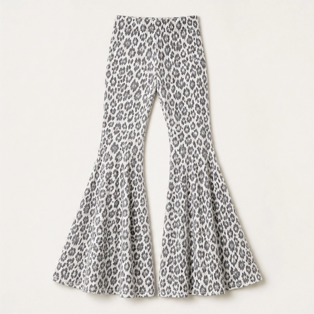 Sableau – Leopard-Print Chiffon Wide-Flare Trousers+ 50% OFF