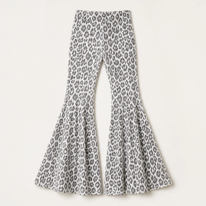 Sableau – Leopard-Print Chiffon Wide-Flare Trousers+ 50% OFF