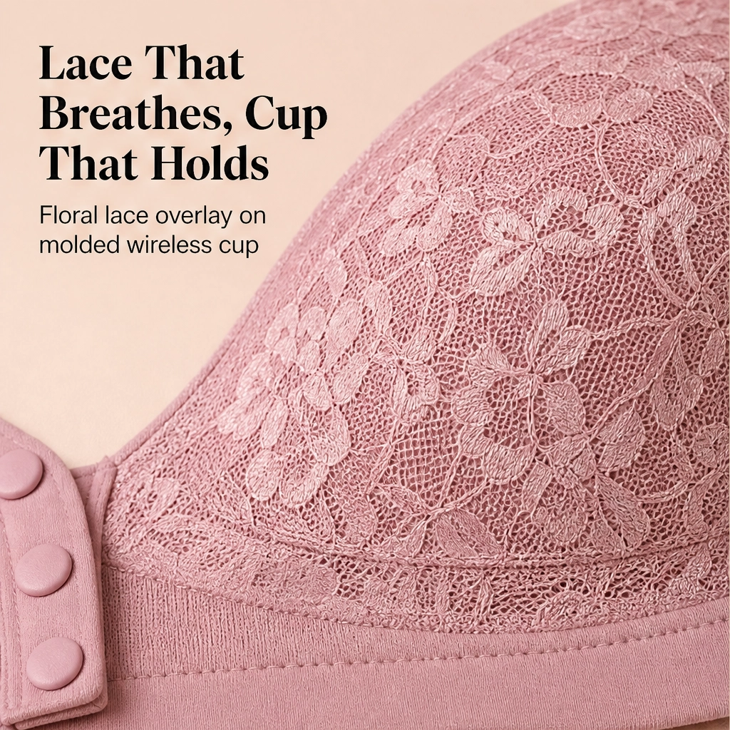 Calla – Wireless Front-Button Full-Support Comfort Bra + 1+1 FREE