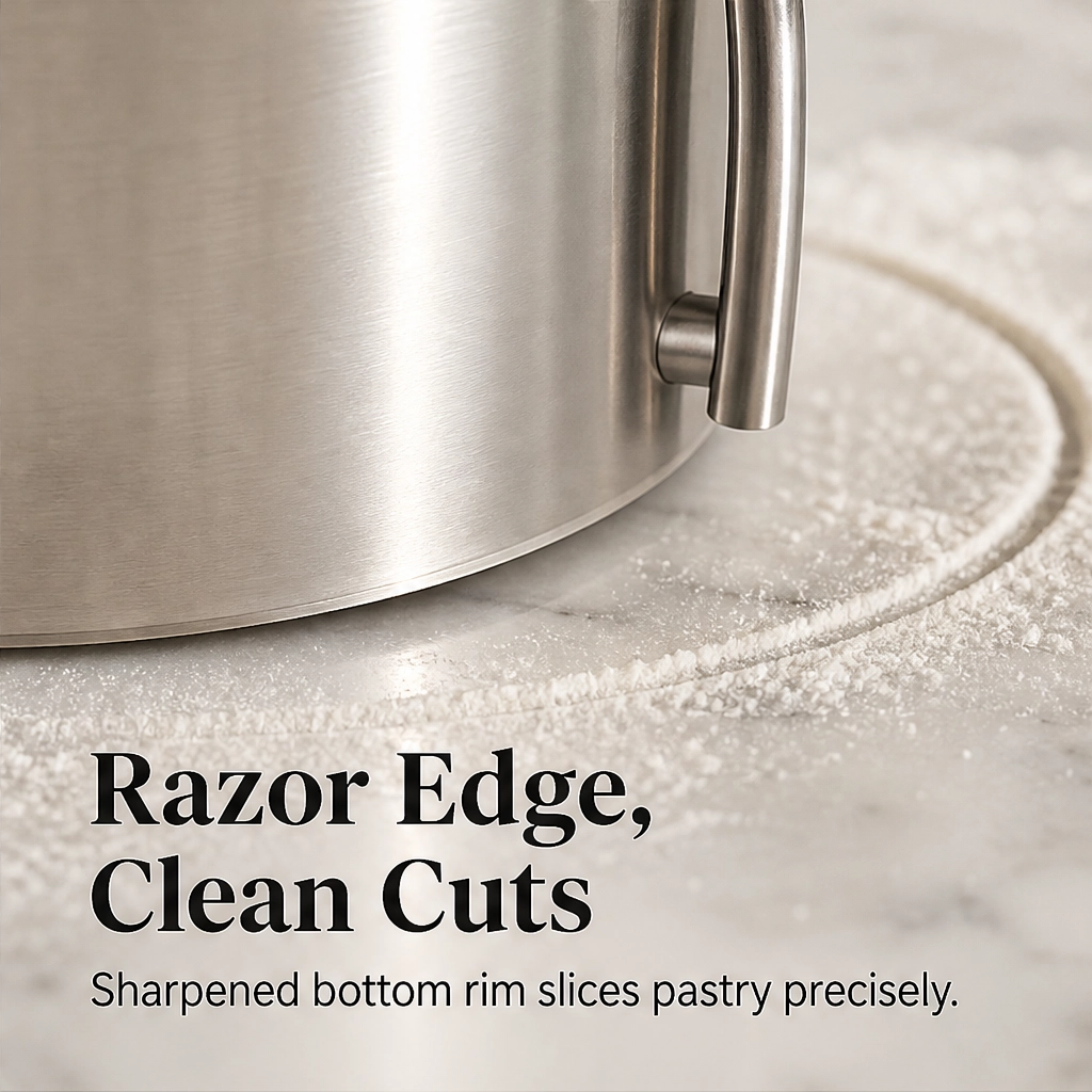 Hearthen – Sharp-Edge 5-Piece Stainless Steel Pastry &amp; Biscuit Cutter Set + 50% OFF