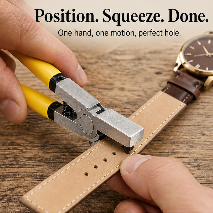 Punchwell – Portable Leather Hole Punch Plier for Watch Straps, Belts &amp; Shoes + 50% OFF