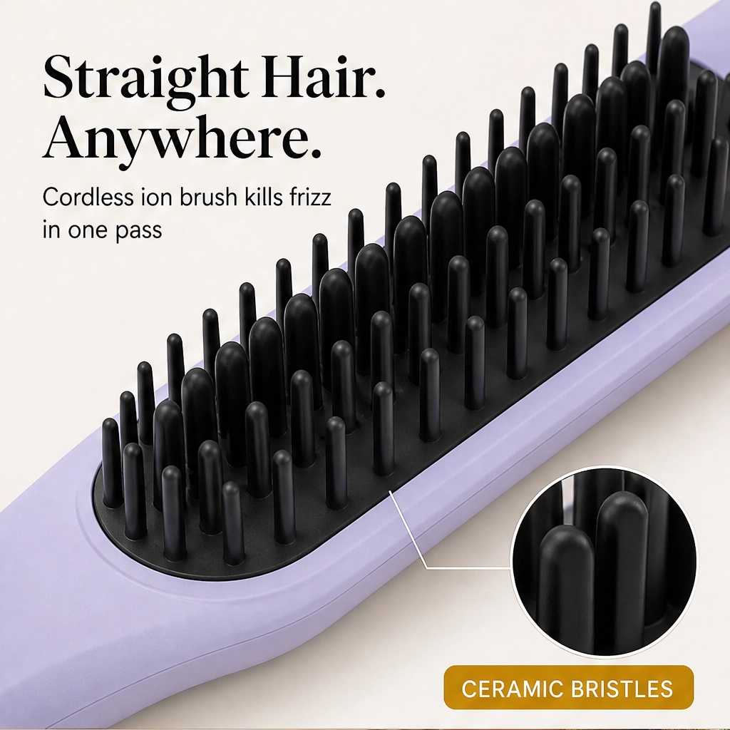 Lustre – Cordless Heated Straightening Comb with Ionic Care &amp; 30-Second Heat-Up + 50% OFF
