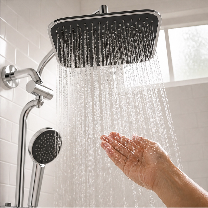 Monsora – 3-Way Air-In Rainfall &amp; Handheld High-Pressure Shower Head Combo + 50% OFF