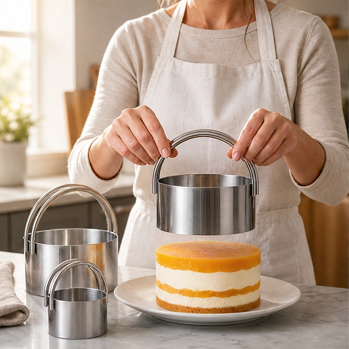 Hearthen – Sharp-Edge 5-Piece Stainless Steel Pastry &amp; Biscuit Cutter Set + 50% OFF