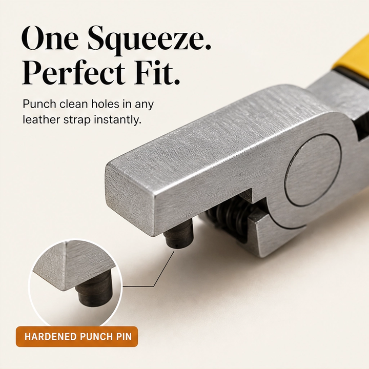 Punchwell – Portable Leather Hole Punch Plier for Watch Straps, Belts &amp; Shoes + 50% OFF