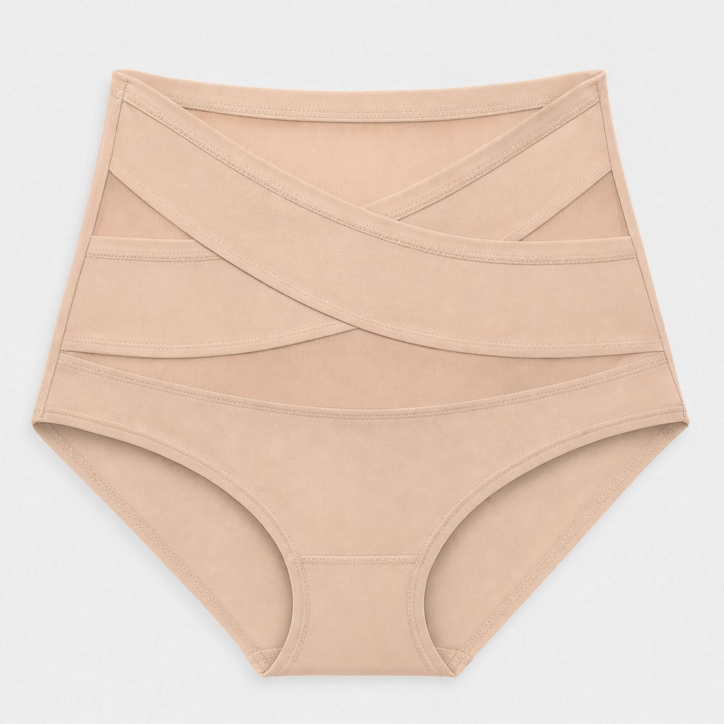 Sculptelle – High-Waist Cross Tummy Control Shaping Panties + 50% OFF