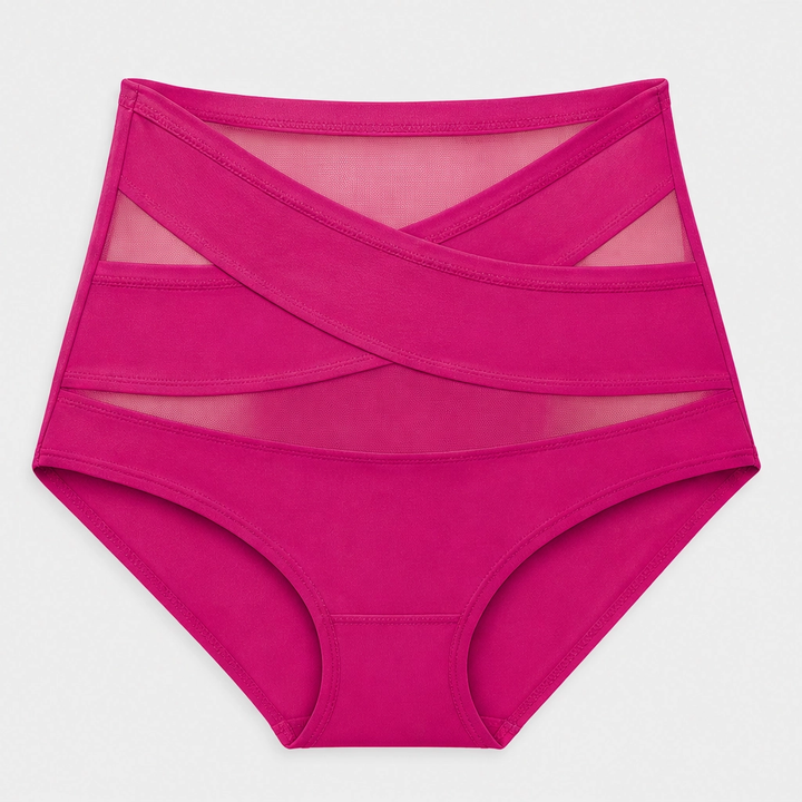 Sculptelle – High-Waist Cross Tummy Control Shaping Panties + 50% OFF