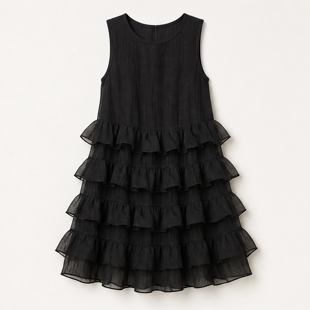 Solará – Lightweight Tiered Ruffle Chiffon Mini Dress + 50% OFF