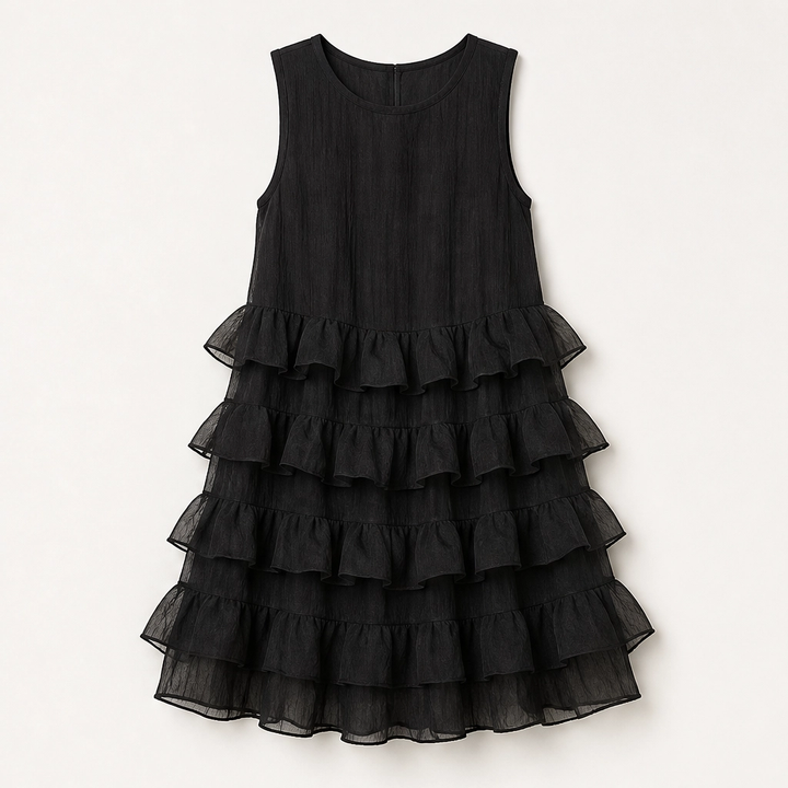 Solará – Lightweight Tiered Ruffle Chiffon Mini Dress + 50% OFF