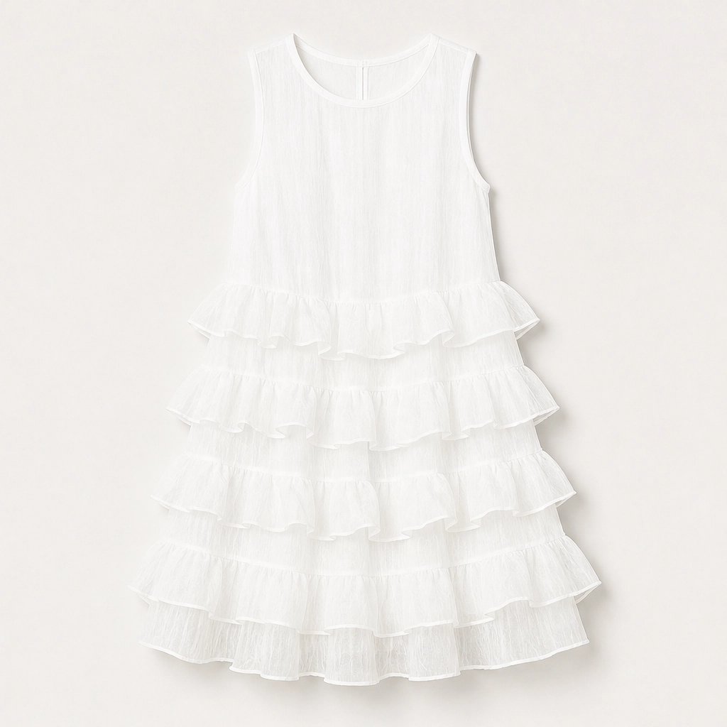 Solará – Lightweight Tiered Ruffle Chiffon Mini Dress + 50% OFF