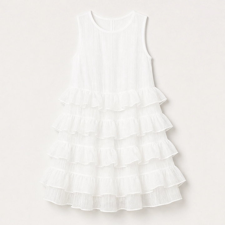 Solará – Lightweight Tiered Ruffle Chiffon Mini Dress + 50% OFF