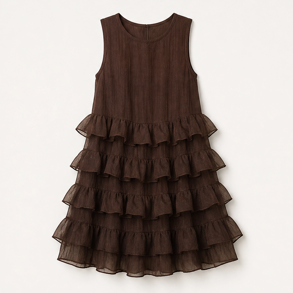 Solará – Lightweight Tiered Ruffle Chiffon Mini Dress + 50% OFF