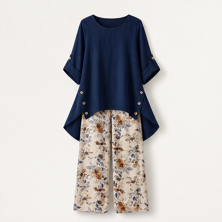 Willowen – Breathable Cotton-Linen High-Low 2-Piece Boho Summer Set + 50% OFF