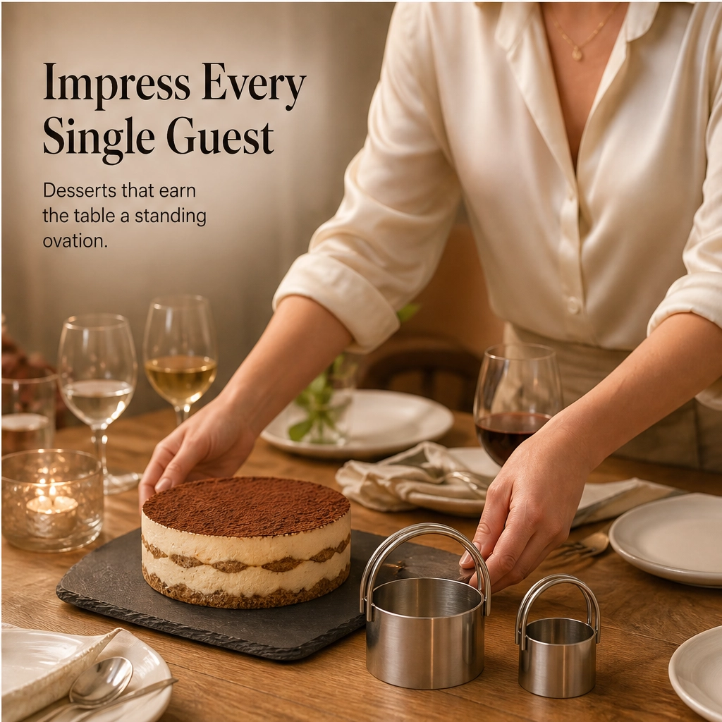 Hearthen – Sharp-Edge 5-Piece Stainless Steel Pastry &amp; Biscuit Cutter Set + 50% OFF