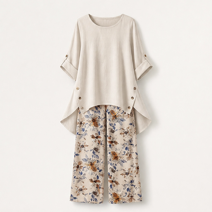Willowen – Breathable Cotton-Linen High-Low 2-Piece Boho Summer Set + 50% OFF