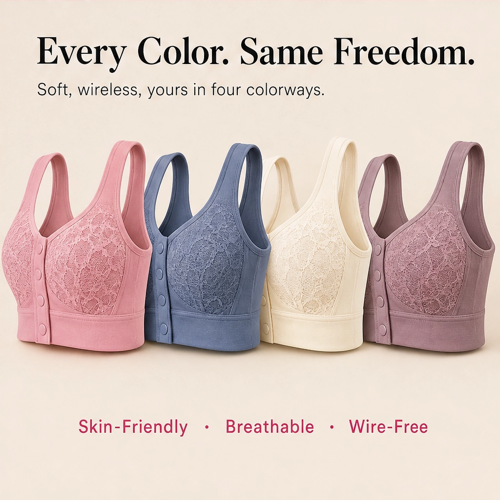 Calla – Wireless Front-Button Full-Support Comfort Bra + 1+1 FREE