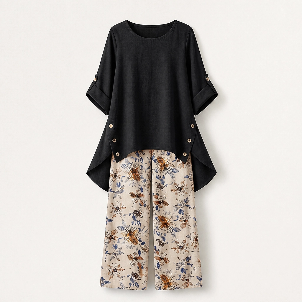 Willowen – Breathable Cotton-Linen High-Low 2-Piece Boho Summer Set + 50% OFF